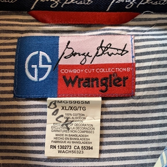 3-$30 George Strait XL long sleeve button down plaid western cowboy shirt - Picture 4 of 6